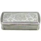 19th Century Italian .800 Silver Rialto Bridge, Venice Snuff Box Antique c1880s