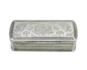 19th Century Italian .800 Silver Rialto Bridge, Venice Snuff Box Antique c1880s