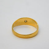 Victorian Boxed 18ct Gold & 0.1ct Diamond Gypsy Ring Antique c1890s