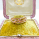 Silver Gilt Ring With Four Band Twist Vintage c1970 Size Q