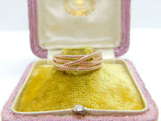 Silver Gilt Ring With Four Band Twist Vintage c1970 Size Q