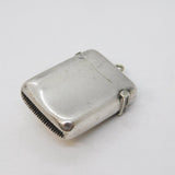 Victorian Sterling Silver & Enamel Pug Dog Vesta Case Antique 1892 Birmingham