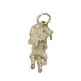 Sterling Silver Piper With Bagpipes Charm Pendant Vintage c1970s