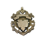 Edwardian Sterling Silver Fob Medal Antique 1907 Birmingham