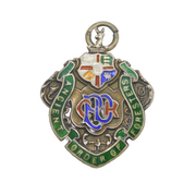 Sterling Silver & Enamel Ancient Order of Foresters Fob Medal Antique Birmingham