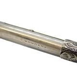 Victorian Sterling Silver Floral Pattern Propelling Pencil & Pen Antique c1890s