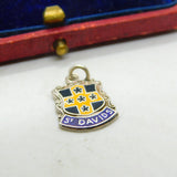 Sterling Silver & Enamel St Davids Wales Pembrokeshire Charm Vintage 1960 Bham