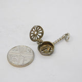 Sterling Silver Shoes in the Bed Pan Charm Pendant Vintage c1970