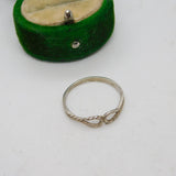 Sterling Silver Rope Twist Band Ring Vintage c1970 Size P 1/2 UK