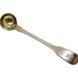 George III Sterling Silver Wheat Sheaf Crest Condiment Spoon Antique 1820