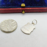 Sterling Silver and Enamel Margate Travel Shield Charm Pendant Vintage c1970