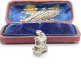 Sterling Silver Water Mill House Charm Pendant Vintage c1970