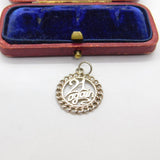 Sterling Silver '21 Again' Charm Pendant Vintage c1970