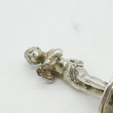 Silver Plated & Cork Classical Form Bottle Stopper Antique c1930 Art Deco