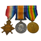 WW1 Medal Trio Telegraphist M. Solomon RNVS War, Victory & 1914/15 Star Medal
