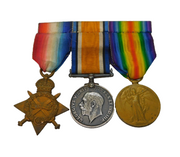 WW1 Medal Trio Telegraphist M. Solomon RNVS War, Victory & 1914/15 Star Medal