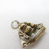 Sterling Silver Galleon Ship Charm Pendant Vintage c1970s