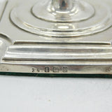 Edwardian Sterling Silver Desk Candlestick Antique 1906 Birmingham