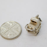 Sterling Silver Baby in the Pram Charm Pendant Vintage c1970