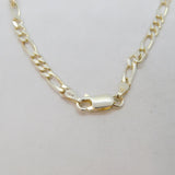 Sterling Silver Figaro Chain Necklace Modern c1990's