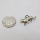 Sterling Silver Bengal Tiger Charm Pendant Vintage c1970s