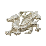 Sterling Silver Welsh Dragon Charm Pendant Vintage c1970