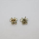 Pair of Sterling Silver Spinel Dog Paw Stud Earrings Vintage c1970