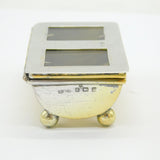 Edwardian Sterling Silver Double-Part Stamp Box Antique 1910 Birmingham