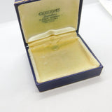Antique Blue Faux Leather Jewellery Box 'Cozens of Taunton' Art Deco c1940