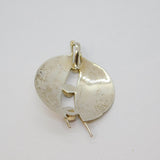 Sterling Silver Triple Graduating Garnet Modernist Studio Pendant Vintage c1970s