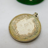 Sterling Silver Gilt Poetry Society Fob Medal Antique 1947 Birmingham
