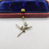 Sterling Silver Dancing Ballerina Charm Pendant Vintage c1970