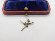 Sterling Silver Dancing Ballerina Charm Pendant Vintage c1970