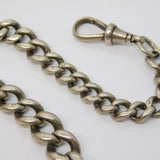 Victorian Chunky Sterling Silver Graduating Albert Watch Chain Antique 1896