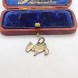 Sterling Silver Little Doggy Charm Pendant Vintage c1970