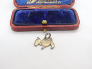 Sterling Silver Little Doggy Charm Pendant Vintage c1970