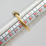 Sterling Silver & Gilt Triple Spinel Dress Ring Vintage c1970 Size R 1/2