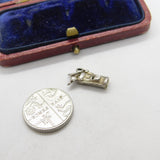 Sterling Silver Golf Clubs Charm Pendant Vintage c1970