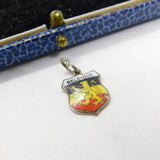 Sterling Silver & Enamel Belgique Belgium Charm Pendant Vintage c1970