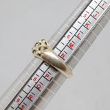 Sterling Silver Plait Patterned Rounded Front Dress Ring Vintage c1970 Size O