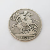 King George IV Silver First Bust Crown Coin 1821 Secundo Edge Fair Antique