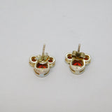 Pair of Sterling Silver Disney Red Crystal Stud Earrings Modern c2020