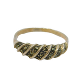 Sterling Silver Marcasite Art Deco Dress Band Ring Antique c1930 Size O