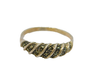 Sterling Silver Marcasite Art Deco Dress Band Ring Antique c1930 Size O