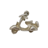 Sterling Silver Vespa Motorbike Charm Pendant Vintage c1970