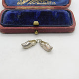 Sterling Silver Dutch Clog Shoes Charm Pendant Vintage c1970