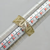 Sterling Silver Eastern Style Filigree Open Band Ring Vintage c1970 Size S