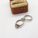 Sterling Silver Engagement & Wedding Ring Charm Pendant Vintage c1970