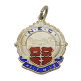 Sterling Silver & Enamel 'Half Mile' Sporting Fob Medal Antique 1931 Birmingham