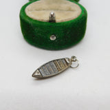 Sterling Silver Canoe Boat Charm Pendant Vintage c1970